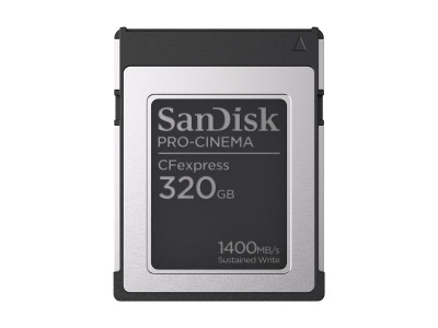 SANDISK : PRO-CINEMA CFEXPRESS TYPEB card 320GB UP TO1700MB/S 1500MB/S R avec