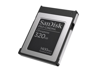 SANDISK : PRO-CINEMA CFEXPRESS TYPEB card 320GB UP TO1700MB/S 1500MB/S R avec
