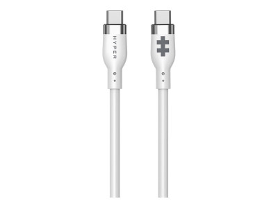 Targus : HYPER 1.5M SILICONE USB-C TO USB-C 60W CHARGING cable - WHITE