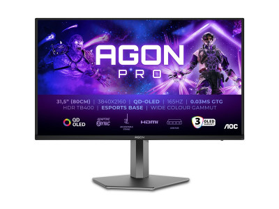 AOC : AOC 31.5IN AGON AG326UD OLED UHD 4K 3840X2160 144HZ 0.03MS 16