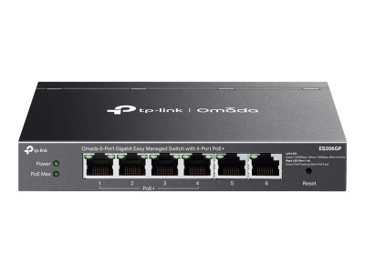 TP-Link : OMADA 6-PORT GIGABIT EASY MANAGED SWITCH avec 4-PORT POE+