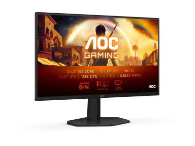 AOC : 24.5IN 16:9 FAST IPS 180HZ 1920X1080 HDMI X 1X 2.0 DP X 1X