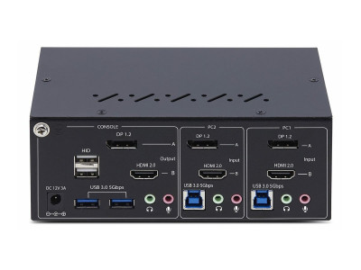 Startech : COMMUTATEUR KVM 2 PORTS DISPLA YPORT et HDMI 4K 60HZ TAA