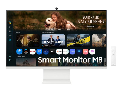 Samsung : SMART MONITOR M8 - M80F 32IN IA - WHITE 32IN FLAT UHD 4K 3840X21