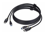 Startech : CABLE KVM DISPLAYPORT de 1.8M et USB 5GBPS cable COMBO DP
