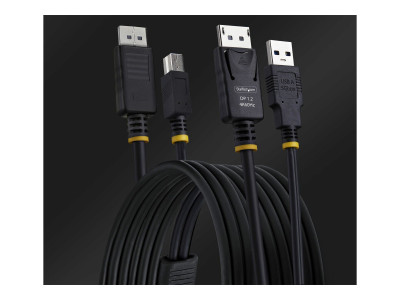 Startech : CABLE KVM DISPLAYPORT de 1.8M et USB 5GBPS cable COMBO DP