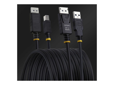 Startech : CABLE KVM DISPLAYPORT de 3 M et USB 5GBPS cable COMBO DP