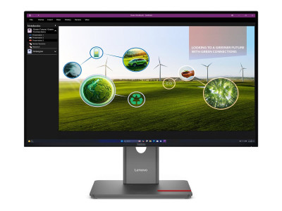 Lenovo : P27Q-40 27IN 2560X1440 16:9 1000:1 4MS IPS 120HZ DAISY CHAIN