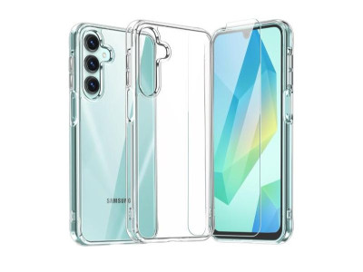 Samsung : CLEAR CASE + TEMPERED GLASS pack DESIGNED pour SAMSUNG A56