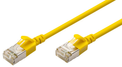 DIGITUS Câble de brassage Slim, cat. 6A, F/FTP, 0,5 m, noir