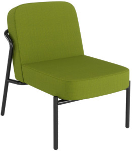 Chaise visiteur d'extérieur PAPERFLOW MEDSO ROUND S, gris