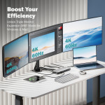 DIGITUS Station d'accueil USB-C, 13 ports, gris/noir