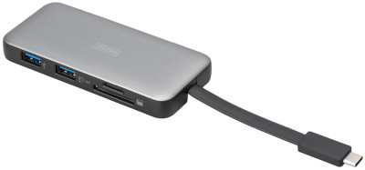 DIGITUS Station d'accueil de voyage, USB-C, 7 ports