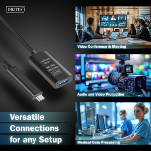 DIGITUS Câble de rallonge actif USB 3.2 Gen1, 10 m