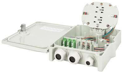 DIGITUS Boîtier de raccordement FTTH/FTTB, 12x LC/APC, garni