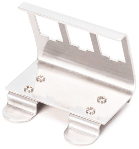 DIGITUS Adaptateur pour rail DIN pour modules Keystone, inox