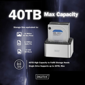 DIGITUS Station d'accueil USB 3.0 Duale SATA HDD 2,5
