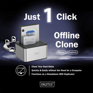DIGITUS Station d'accueil USB 3.0 Duale SATA HDD 2,5
