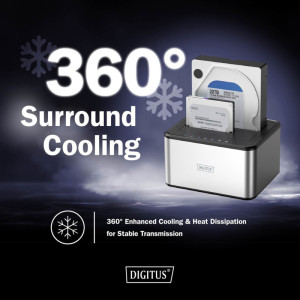 DIGITUS Station d'accueil USB 3.0 Duale SATA HDD 2,5