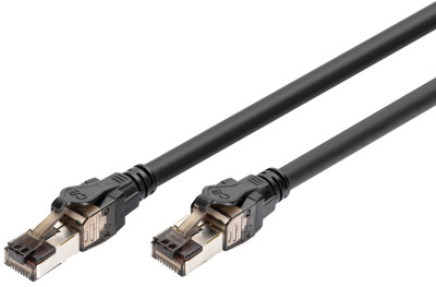 DIGITUS Câble de brassage, cat. 8.1, S/FTP, 3,0 m, noir