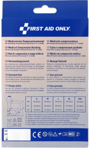 FIRST AID ONLY Kompressions-Strumpf, kniehoch, XXL, schwarz