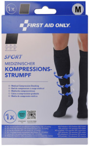 FIRST AID ONLY Kompressions-Strumpf SPORT, kniehoch, M