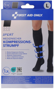 FIRST AID ONLY Kompressions-Strumpf SPORT, kniehoch, M