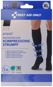 FIRST AID ONLY Kompressions-Strumpf SPORT, kniehoch, M