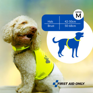Gilet de sécurité pour chien PREMIERS SECOURS, jaune, S