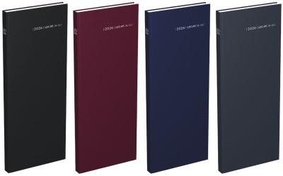 LECAS Agenda journalier Long Euros Cents, 2026, noir