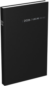 LECAS Agenda journalier Couronne EURO/Cent, 2026, noir