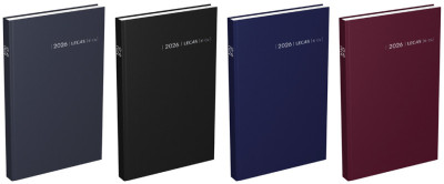 LECAS Agenda journalier Couronne EURO/Cent, 2026, noir