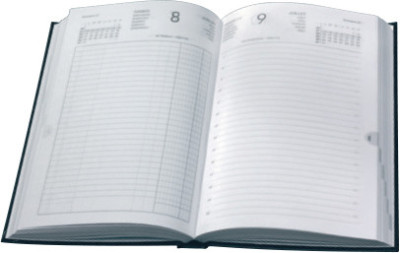 LECAS Agenda journalier Couronne EURO/Cent, 2026, noir