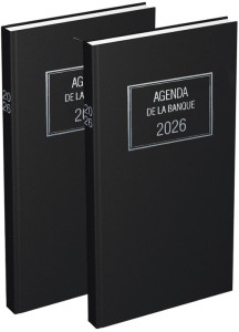 LECAS Agenda de la Banque Long 2026, 150 x 340 mm, 2 volumes