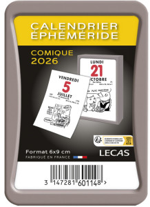 LECAS Bloc calendrier éphémeride, neutre, 60 x 90 mm, 2026