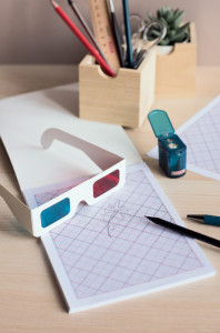 HEYDA Kit de dessin 3D, bloc avec lunettes 3D