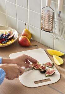 GastroMax Planche à découper BIO, 250 x 150 mm, crème