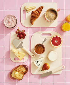 GastroMax Planche à découper BIO, 250 x 150 mm, crème