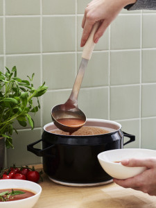 GastroMax Louche BIO, longueur: 310 mm, inox/crème
