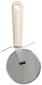 GastroMax Roulette à pizza BIO, longueur: 220 mm, inox/crème
