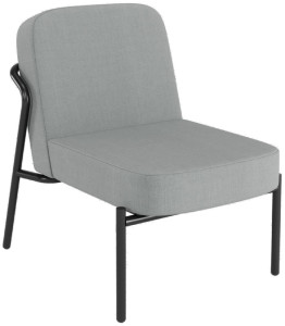 Chaise visiteur PAPERFLOW MEDSO RUND S, tissu, gris