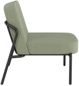 Chaise visiteur PAPERFLOW MEDSO RUND S, tissu, gris