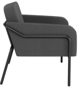 PAPERFLOW Besuchersessel MEDSO RUND L, Stoff, grau
