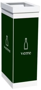 PAPERFLOW Collecteur pour tri sélectif verre, blanc