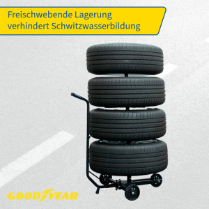 GOODYEAR KFZ-Felgenbaumwagen, für 4 Reifen/Felgen