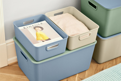 NHG Boîte de rangement AKITA STORAGE M, PP, bleu