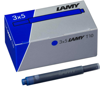 Cartouches d'encre grande capacité LAMY T10, bleu effaçable, lot de 3