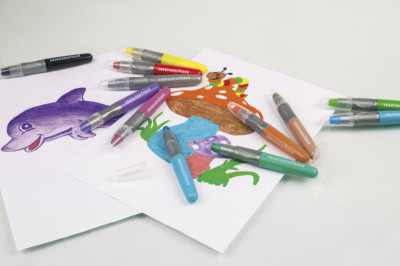 EBERHARD FABER Craie gel Basic & Metallic, étui de 12