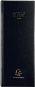 EXACOMPTA Agenda de bureau 1 jour Long, 2026, noir