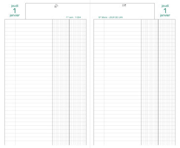 EXACOMPTA Agenda Banquier large, 1 volume, 2026, noir